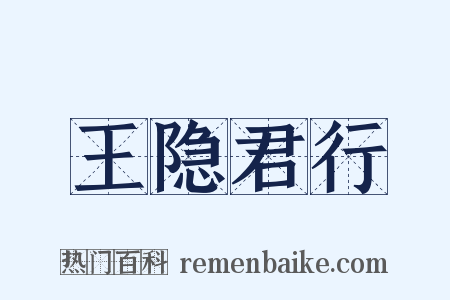 王隐君行是什么意思的图片